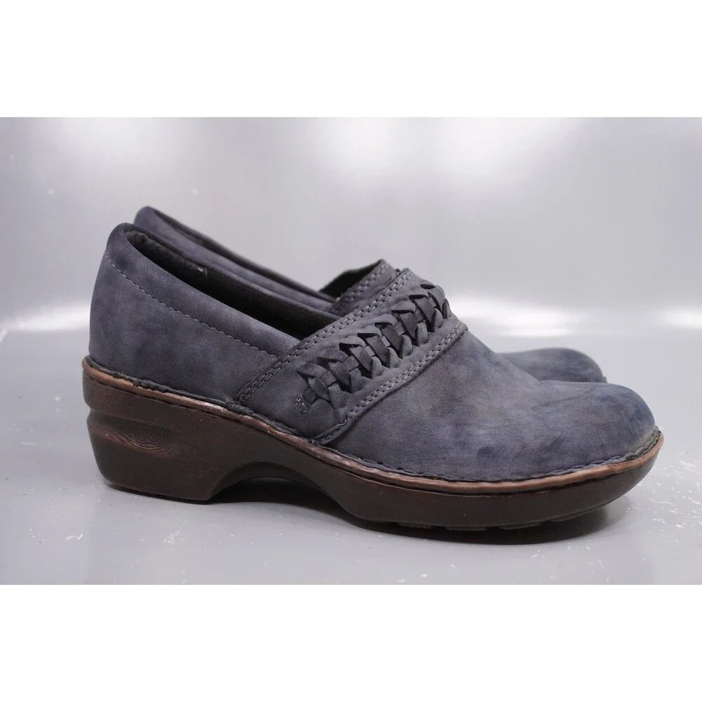 Boc Born Concept Womens Sz 8.5 Peggy Clogs Shoes Blue Slip On Low Heel Comfort